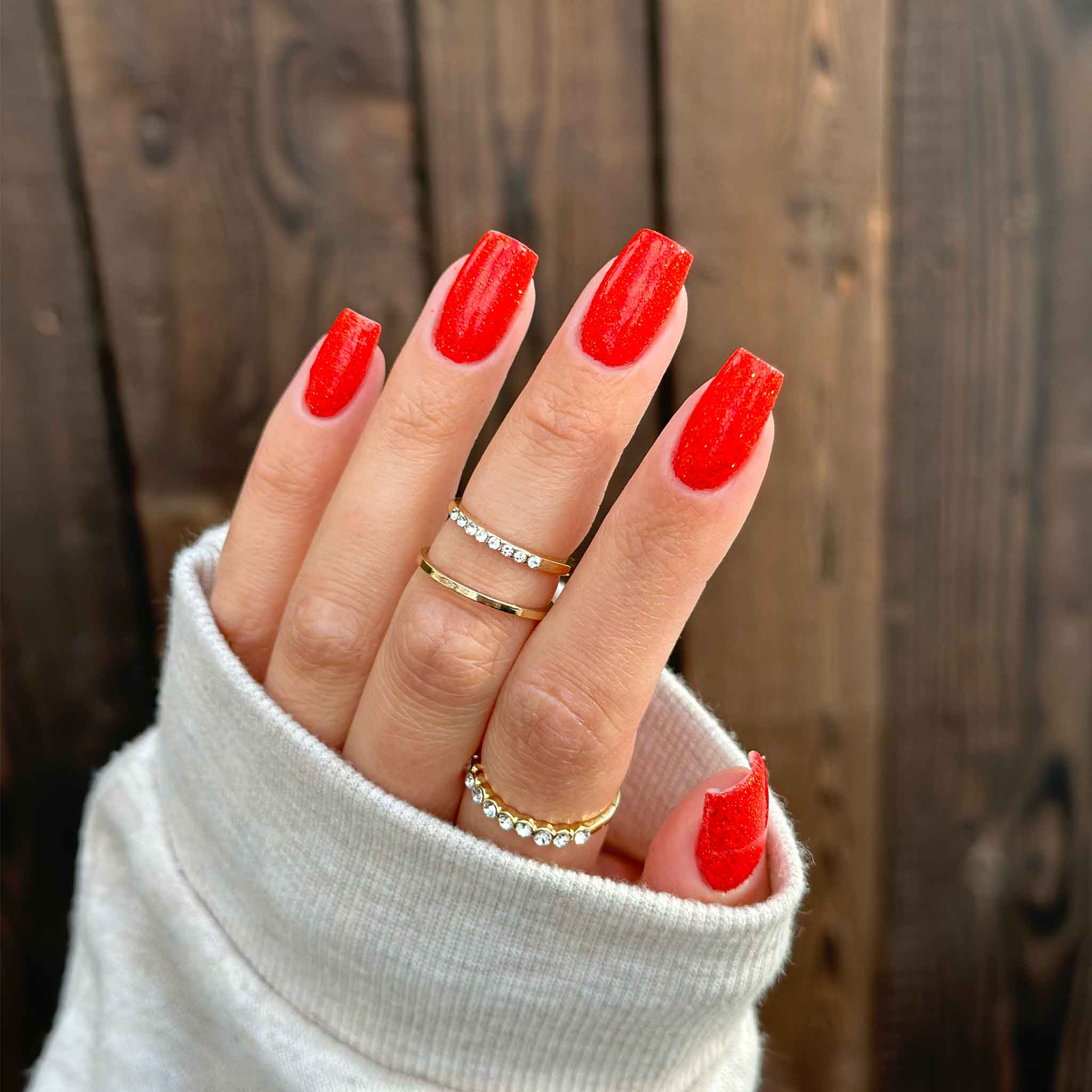Shimmering Crimson Nail Designs