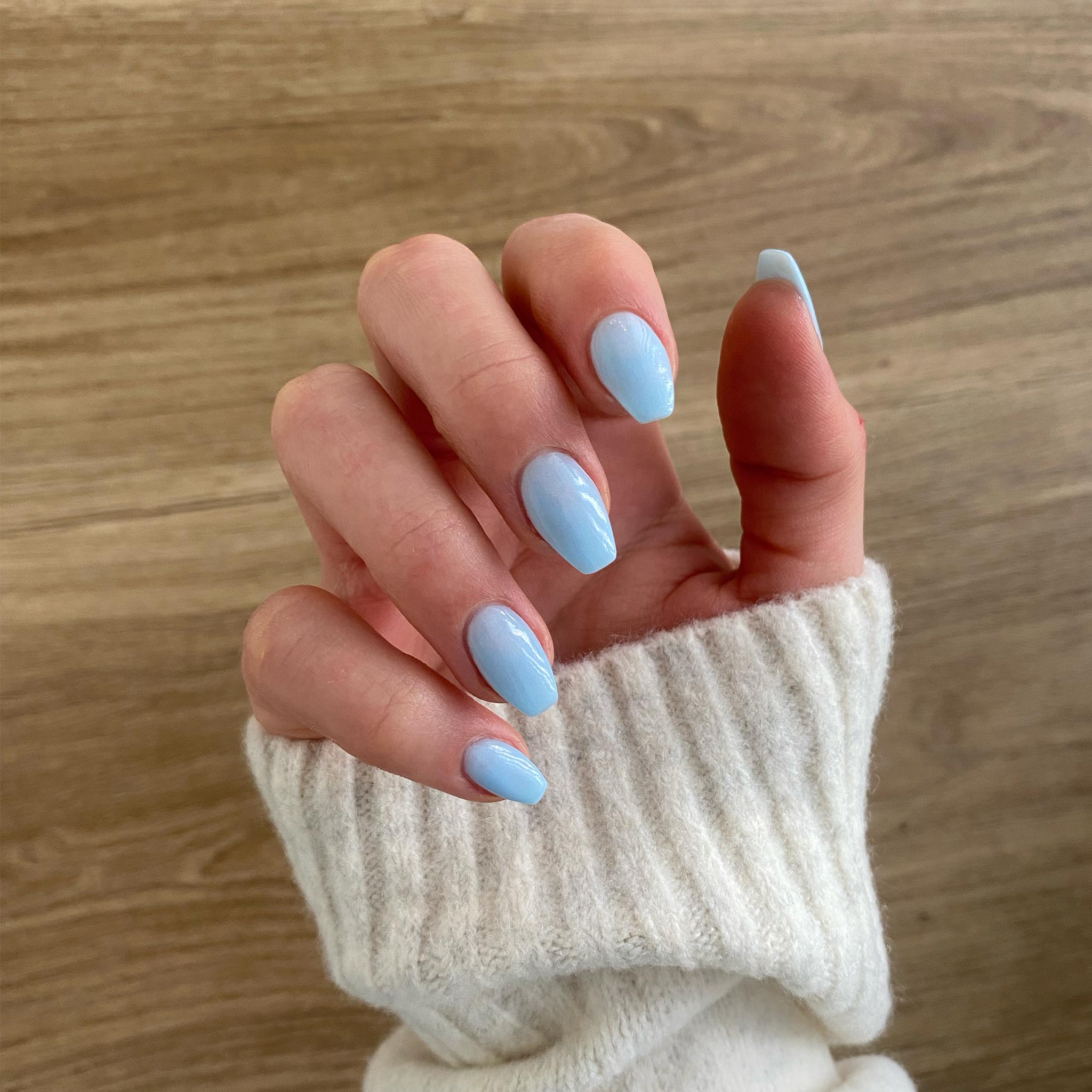 All Aboard Pastel Blue Nail Art