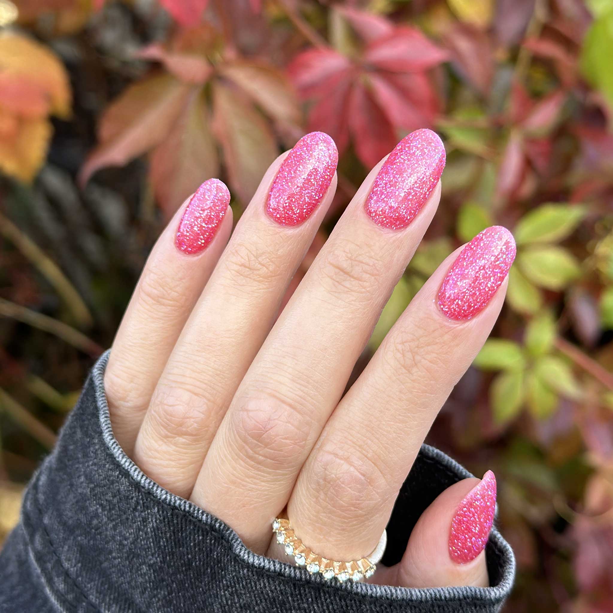 Blossom Deep Pink Glitter Nail Powder Elegant Nail Designs GLAMRDiP blossom-deep-pink-glitter-nail-powder-elegant-nail-designs-glamrdip