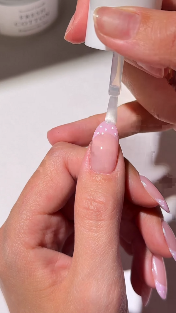 Pink polka dot glaze