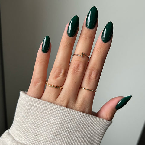 Fall Dark Green Nail Powder | Dark Nail Designs | GLAMRDiP